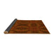 Thickness of Patterned Mahogany Brown Rug, pat1995yw