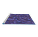 Sideview of Machine Washable Transitional Purple Rug, wshpat1996blu