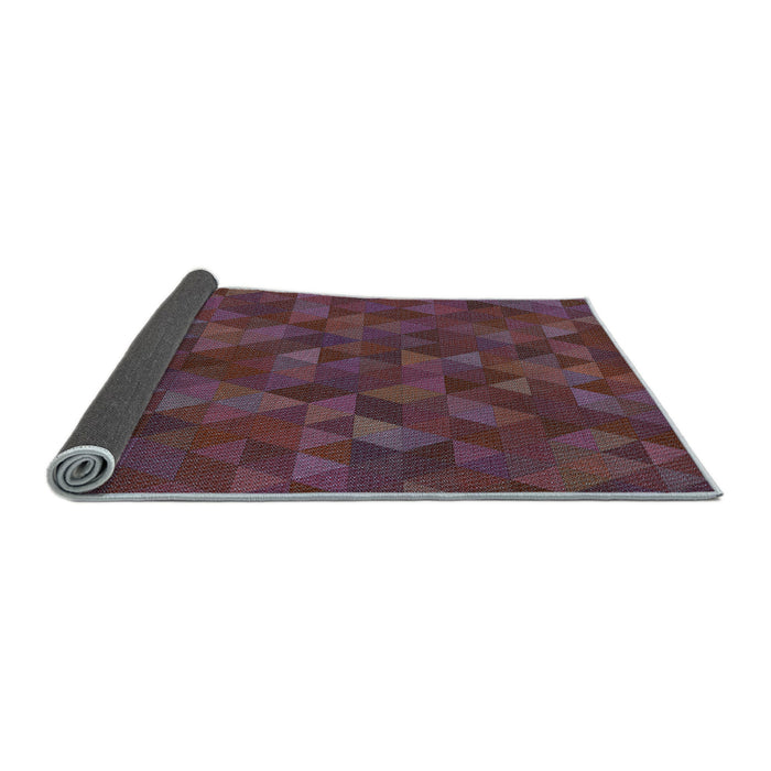 Thickness of Patterned Mauve Taupe Purple Rug, pat1996lblu