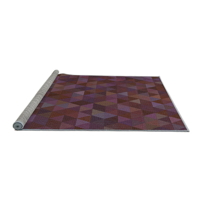Sideview of Machine Washable Transitional Mauve Taupe Purple Rug, wshpat1996lblu
