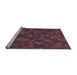 Sideview of Machine Washable Transitional Mauve Taupe Purple Rug, wshpat1996lblu