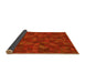 Thickness of Patterned Scarlet Red Rug, pat1996yw