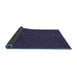 Thickness of Patterned Slate Blue Rug, pat1997blu