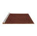 Sideview of Machine Washable Transitional Mahogany Brown Rug, wshpat1997brn