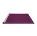 Sideview of Machine Washable Transitional Medium Violet Red Pink Rug, wshpat1997pur