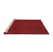 Sideview of Machine Washable Transitional Red Rug, wshpat1997rd