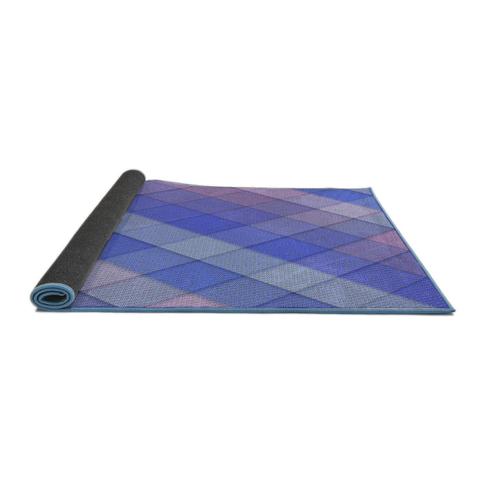 Thickness of Patterned Purple Mimosa Purple Rug, pat1998blu