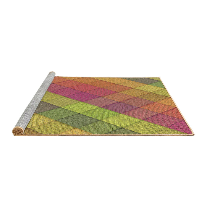 Sideview of Machine Washable Transitional Orange Rug, wshpat1998brn