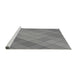 Sideview of Machine Washable Transitional Dark Gray Rug, wshpat1998gry