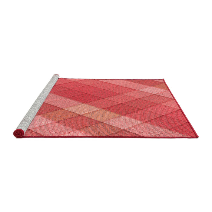 Sideview of Machine Washable Transitional Red Rug, wshpat1998rd