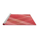 Sideview of Machine Washable Transitional Red Rug, wshpat1998rd