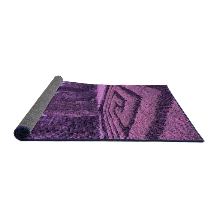 Thickness of Patterned Purple Rug, pat1999pur
