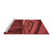 Sideview of Machine Washable Transitional Red Rug, wshpat1999rd