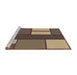 Sideview of Machine Washable Transitional Peru Brown Rug, wshpat2brn