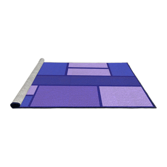 Sideview of Machine Washable Transitional Purple Mimosa Purple Rug, wshpat2pur