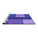 Sideview of Machine Washable Transitional Purple Mimosa Purple Rug, wshpat2pur