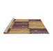 Sideview of Machine Washable Transitional Yellow Orange Rug, wshpat20brn