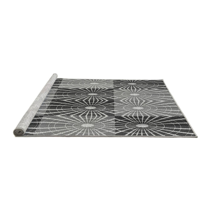 Sideview of Machine Washable Transitional Cloud Gray Rug, wshpat20gry