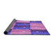 Thickness of Patterned Violet Purple Rug, pat20pur