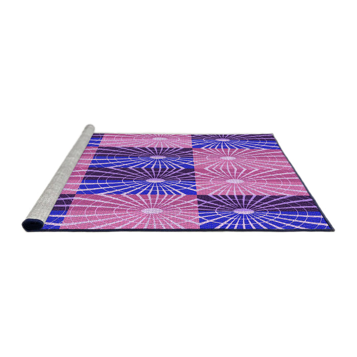 Sideview of Machine Washable Transitional Violet Purple Rug, wshpat20pur