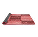 Thickness of Patterned Light Coral Pink Rug, pat20rd