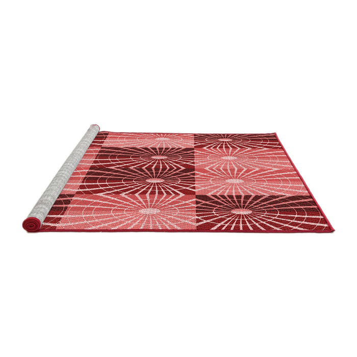 Sideview of Machine Washable Transitional Light Coral Pink Rug, wshpat20rd