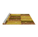 Sideview of Machine Washable Transitional Mahogany Brown Rug, wshpat20yw