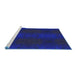 Sideview of Machine Washable Transitional New Midnight Blue Rug, wshpat200blu