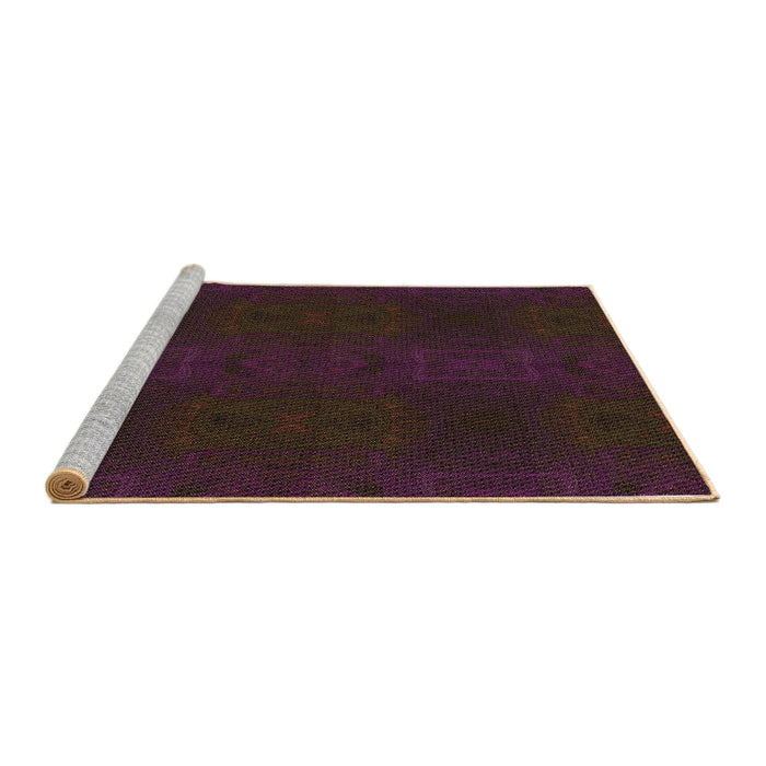 Sideview of Machine Washable Transitional Sepia Brown Rug, wshpat200brn