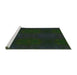 Sideview of Machine Washable Transitional Medium Forest Green Rug, wshpat200grn