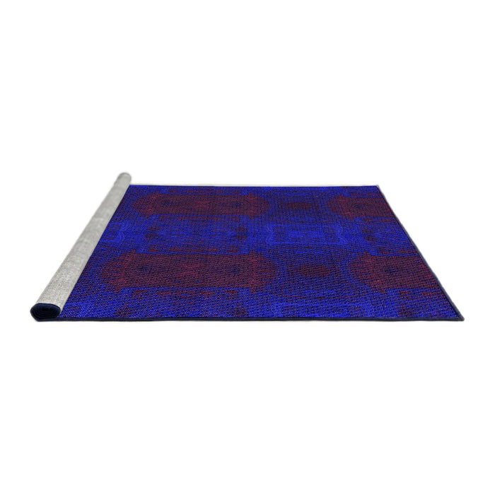 Sideview of Machine Washable Transitional New Midnight Blue Rug, wshpat200pur