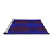 Sideview of Machine Washable Transitional New Midnight Blue Rug, wshpat200pur