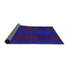 Thickness of Patterned New Midnight Blue Rug, pat200pur