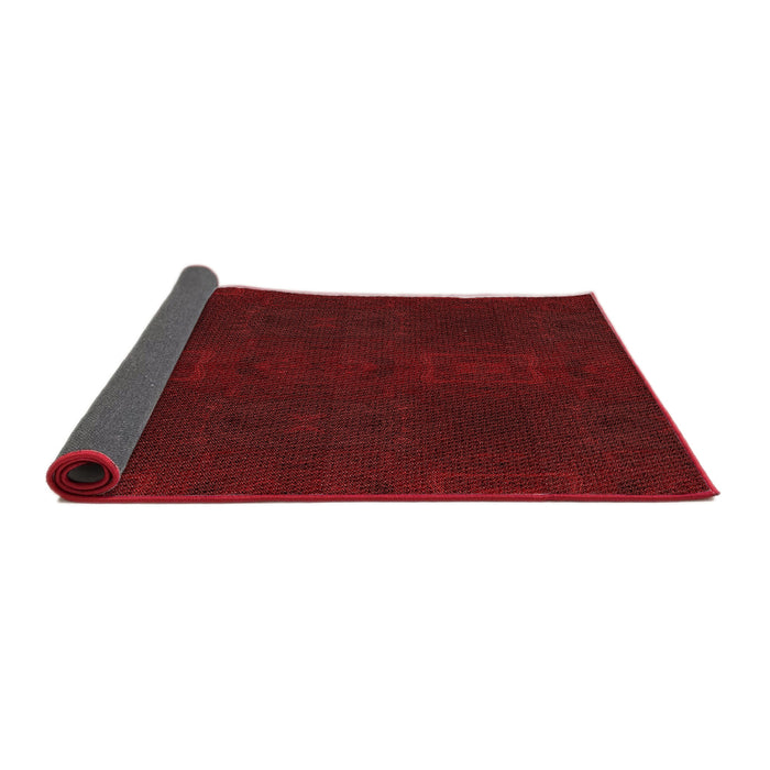 Thickness of Patterned Red Rug, pat200rd