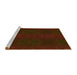 Sideview of Machine Washable Transitional Saddle Brown Rug, wshpat200yw