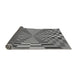 Thickness of Patterned Gray Rug, pat2000gry