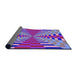 Thickness of Patterned Purple Purple Rug, pat2000pur