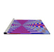 Sideview of Machine Washable Transitional Purple Rug, wshpat2000pur