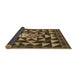 Thickness of Patterned Cinnamon Brown Rug, pat2001brn