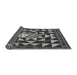 Thickness of Patterned Dark Gray Black Rug, pat2001gry