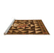 Sideview of Machine Washable Transitional Red Brown Rug, wshpat2001org