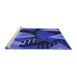 Sideview of Machine Washable Transitional Denim Dark Blue Rug, wshpat2002blu