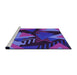 Sideview of Machine Washable Transitional Indigo Purple Rug, wshpat2002pur