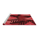 Sideview of Machine Washable Transitional Cranberry Red Rug, wshpat2002rd