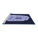 Sideview of Machine Washable Transitional Light Purple Blue Rug, wshpat2003blu