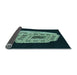 Thickness of Patterned Mint Green Rug, pat2003lblu