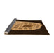 Thickness of Patterned Black Brown Rug, pat2003org