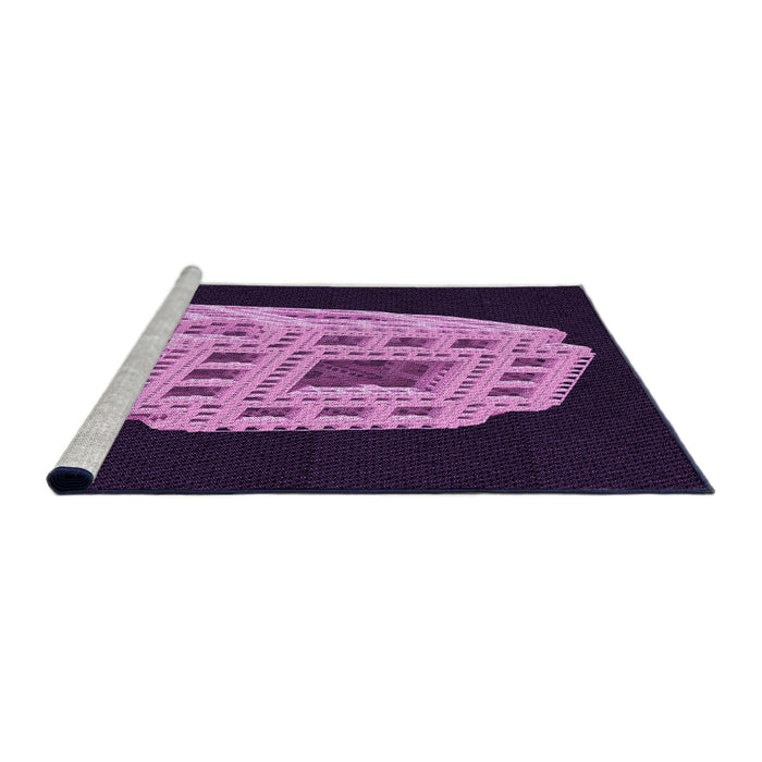 Sideview of Machine Washable Transitional Medium Orchid Purple Rug, wshpat2003pur