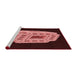 Sideview of Machine Washable Transitional Red Rug, wshpat2003rd