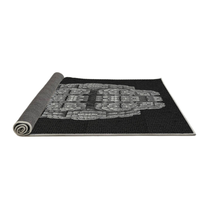 Thickness of Patterned Midnight Gray Rug, pat2004gry